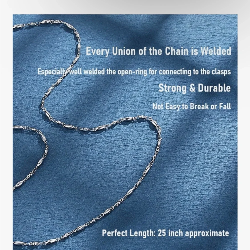 Chain Face Mask Holder Silver Chain